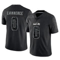 Seanshop  S.Seahawks #0 DeMarcus Lawrence Player Black Limited Reflective Home Game Stitched Jerseys