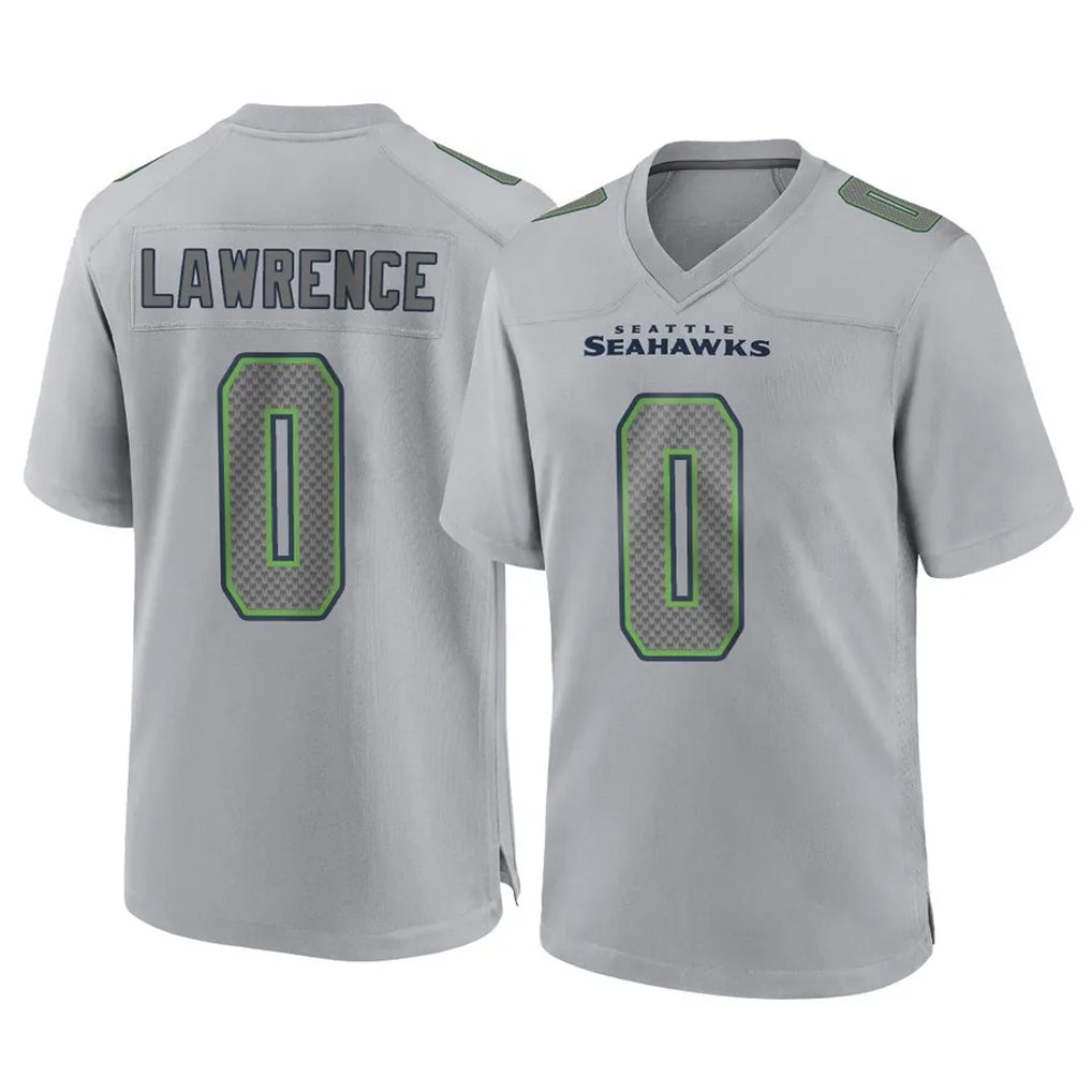 Seanshop  S.Seahawks #0 DeMarcus Lawrence Player Gray Atmosphere Fashion Home Game Stitched Jerseys