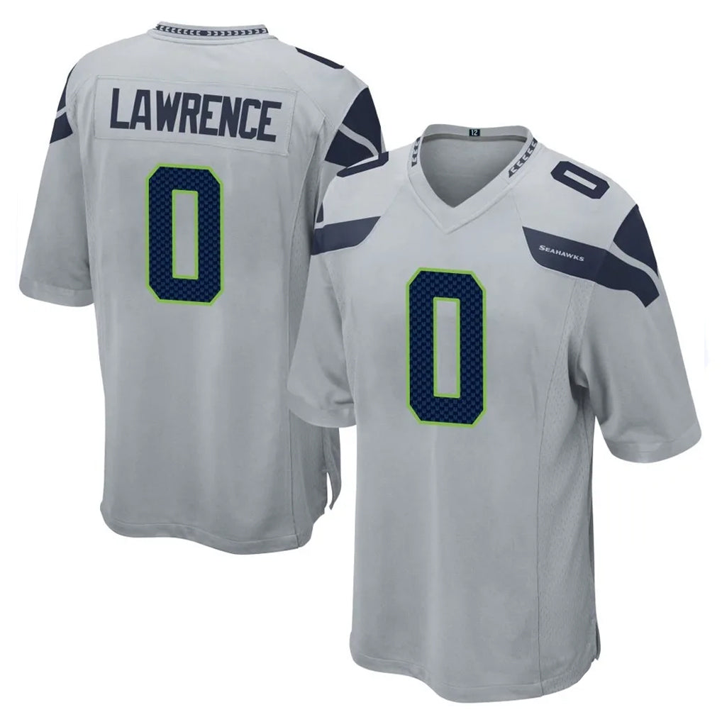 Seanshop  S.Seahawks #0 DeMarcus Lawrence Player Gray Home Game Stitched Jerseys