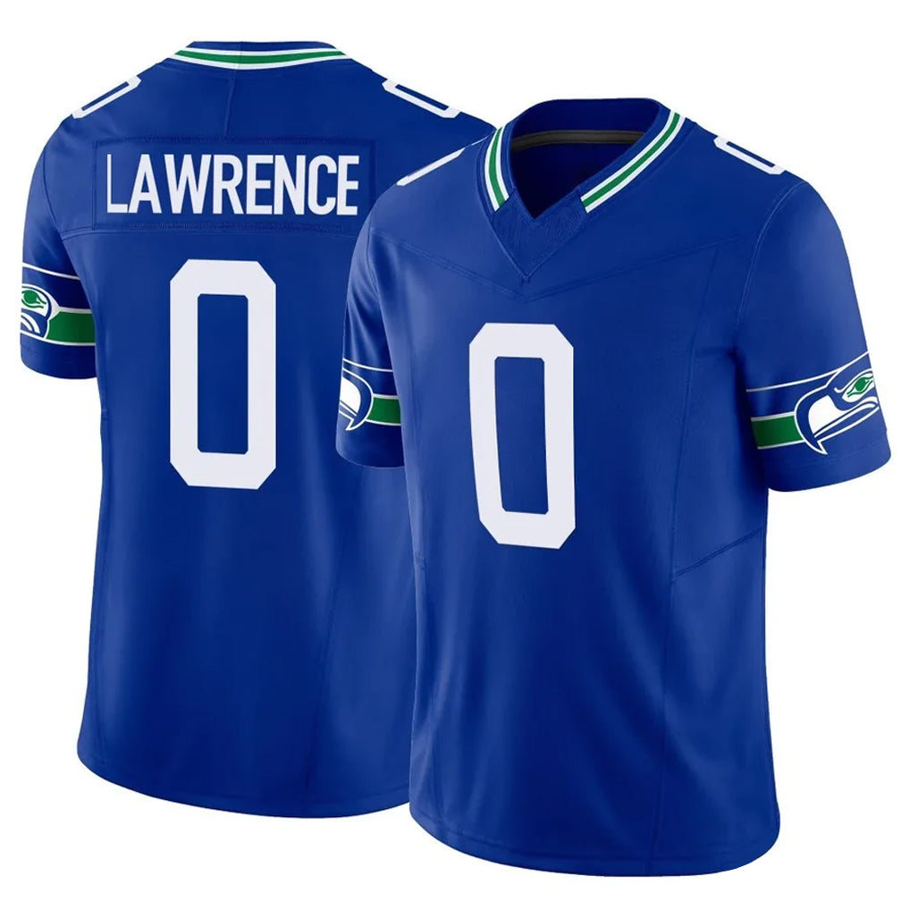 Seanshop S.Seahawks #0 DeMarcus Lawrence Player Royal Limited Throwback Vapor F.U.S.E. Home Game Stitched Jerseys