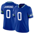 Seanshop S.Seahawks #0 DeMarcus Lawrence Player Royal Limited Throwback Vapor F.U.S.E. Home Game Stitched Jerseys