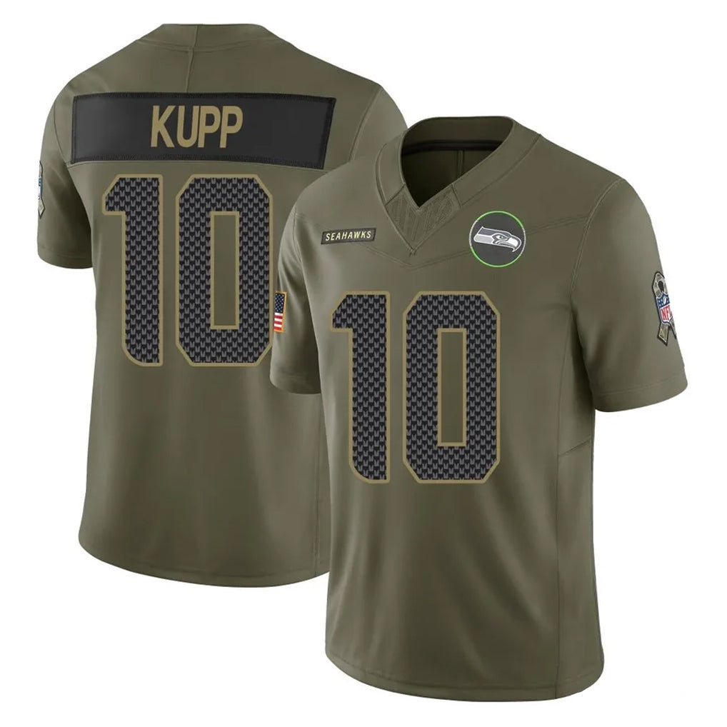 Seanshop S.Seahawks #10 Cooper Kupp Player Olive 2025 Salute To Service Limited Home Game Stitched Jerseys