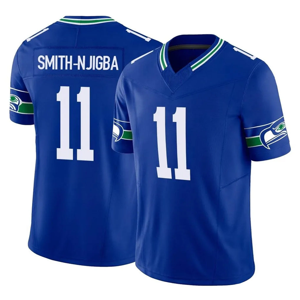 Seanshop S.Seahawks #11 Jaxon Smith-Njigba Player Royal Limited Throwback Vapor F.U.S.E. Home Game Stitched Jerseys
