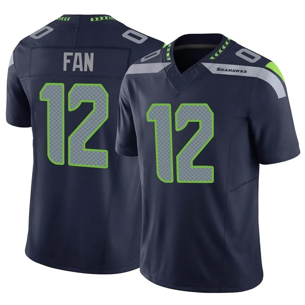 Seanshop S.Seahawks #12 12th Fan Player Navy Limited Vapor F.U.S.E. Home Game Stitched Jerseys