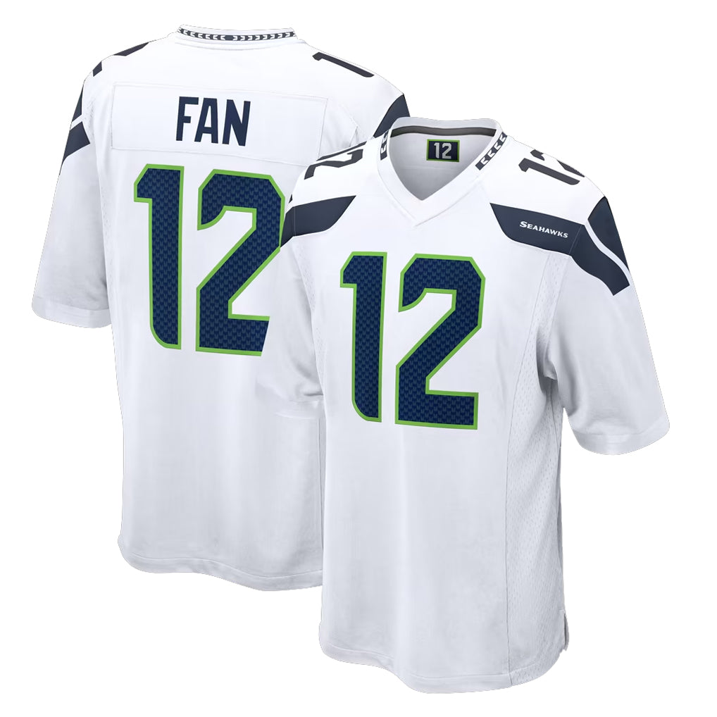 Seanshop S.Seahawks #12 12th Fan Player White Home Game Stitched Jerseys