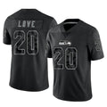 Seanshop S.Seahawks #20 Julian Love Player Black Limited Reflective Home Game Stitched Jerseys