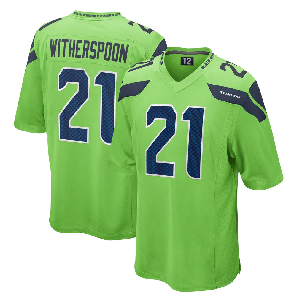 Seanshop S.Seahawks #21 Devon Witherspoon Player Green Home Game Stitched Jerseys