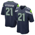 Seanshop S.Seahawks #21 Devon Witherspoon Player Navy Home Game Stitched Jerseys