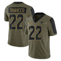 Seanshop S.Seahawks #22 Rashid Shaheed Player Olive Salute To Service Limited Game Stitched Jerseys