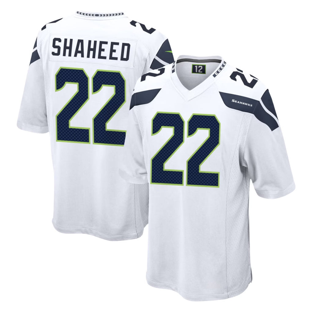 Seanshop S.Seahawks #22 Rashid Shaheed Player White Home Game Stitched Jerseys