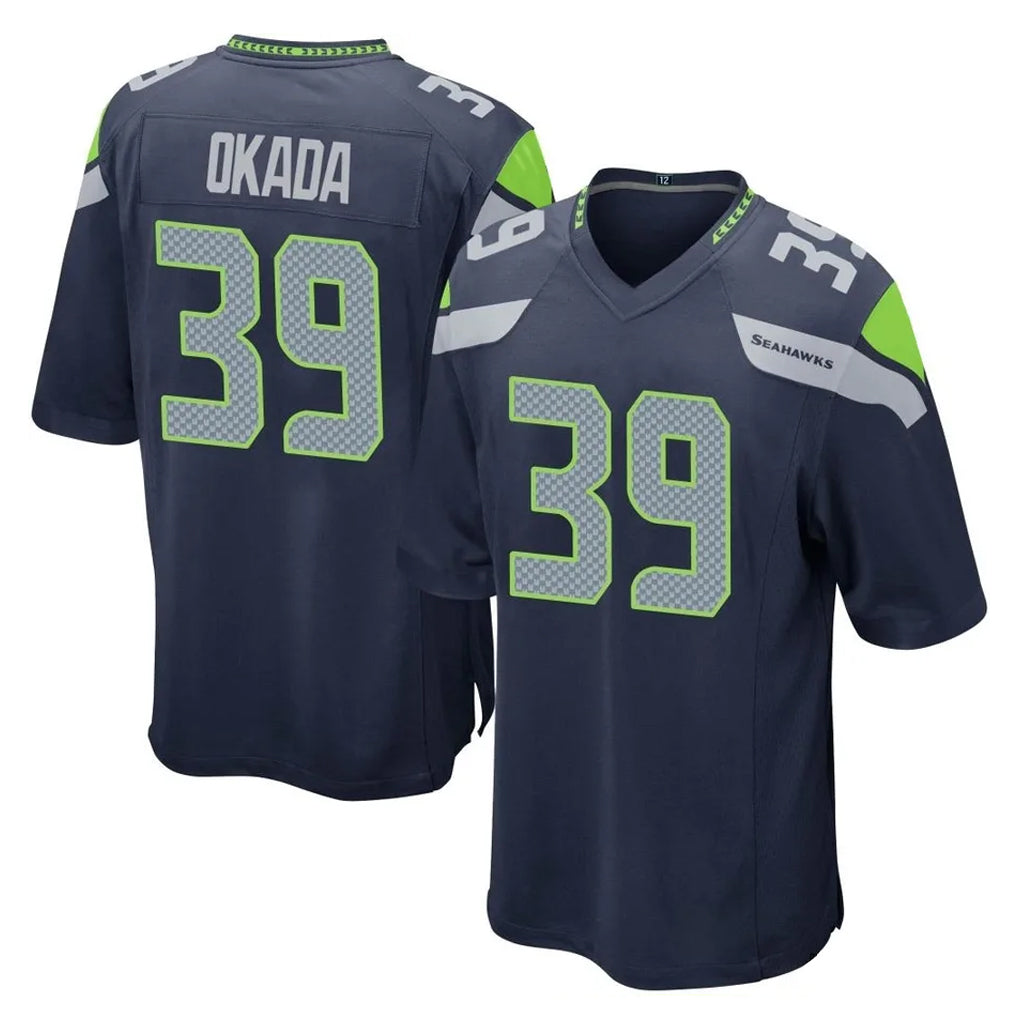 Seanshop S.Seahawks #39 Ty Okada Player Navy Home Game Stitched Jerseys