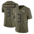 Seanshop S.Seahawks #3 Nick Emmanwori Player Olive 2025 Salute To Service Limited Home Game Stitched Jerseys