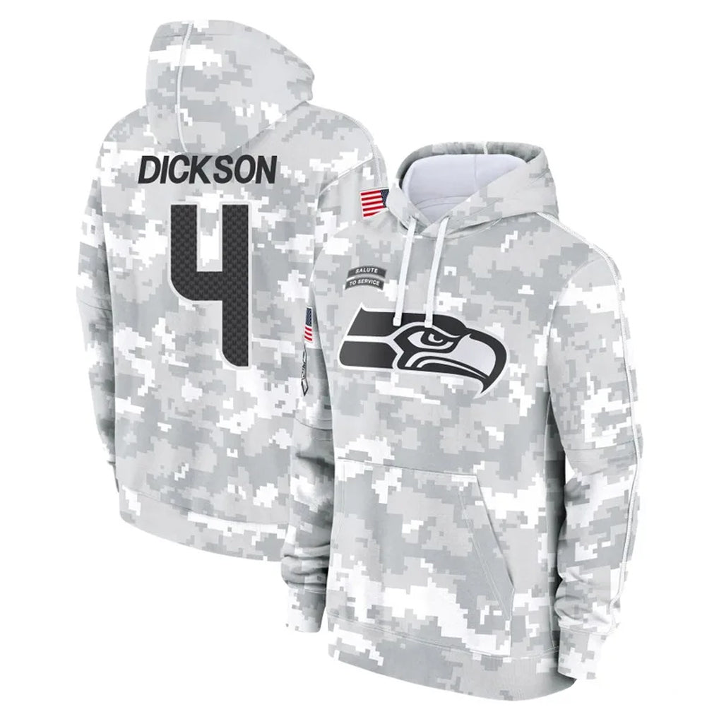 Seanshop S.Seahawks #4 Michael Dickson Player Arctic Camo Limited Salute to Service Pullover Hoodies Game Stitched Jerseys