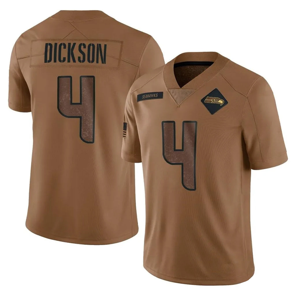 Seanshop S.Seahawks #4 Michael Dickson Player Brown Limited Salute To Service Home Game Stitched Jerseys