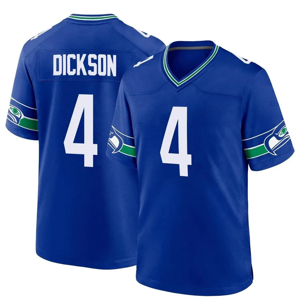 Seanshop S.Seahawks #4 Michael Dickson Player Royal Throwback Home Game Stitched Jerseys