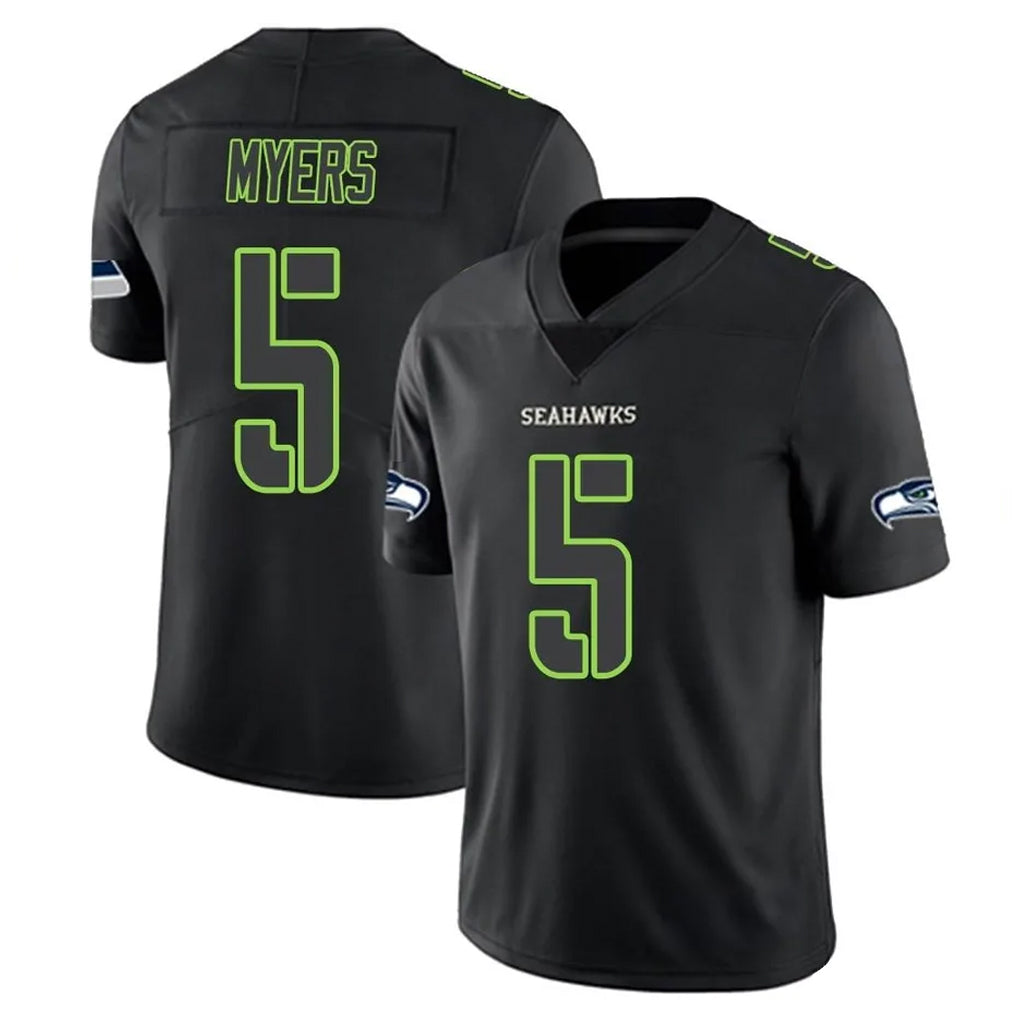 Seanshop S.Seahawks #5 Jason Myers Player Black Impact Limited Home Game Stitched Jerseys