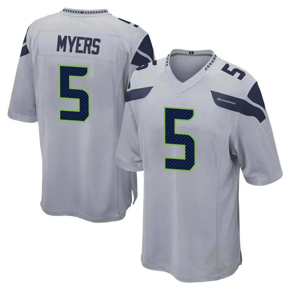 Seanshop S.Seahawks #5 Jason Myers Player Gray Home Game Stitched Jerseys