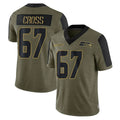 Seanshop S.Seahawks #67 Charles Cross Player Olive Salute To Service Limited Game Stitched Jerseys