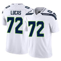 Seanshop S.Seahawks #72 Abraham Lucas Player White Limited Vapor F.U.S.E. Home Game Stitched Jerseys