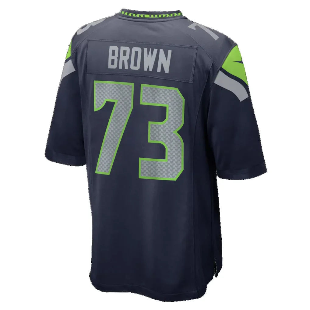 Seanshop S.Seahawks #73 Logan Brown College Navy Team Game Jersey