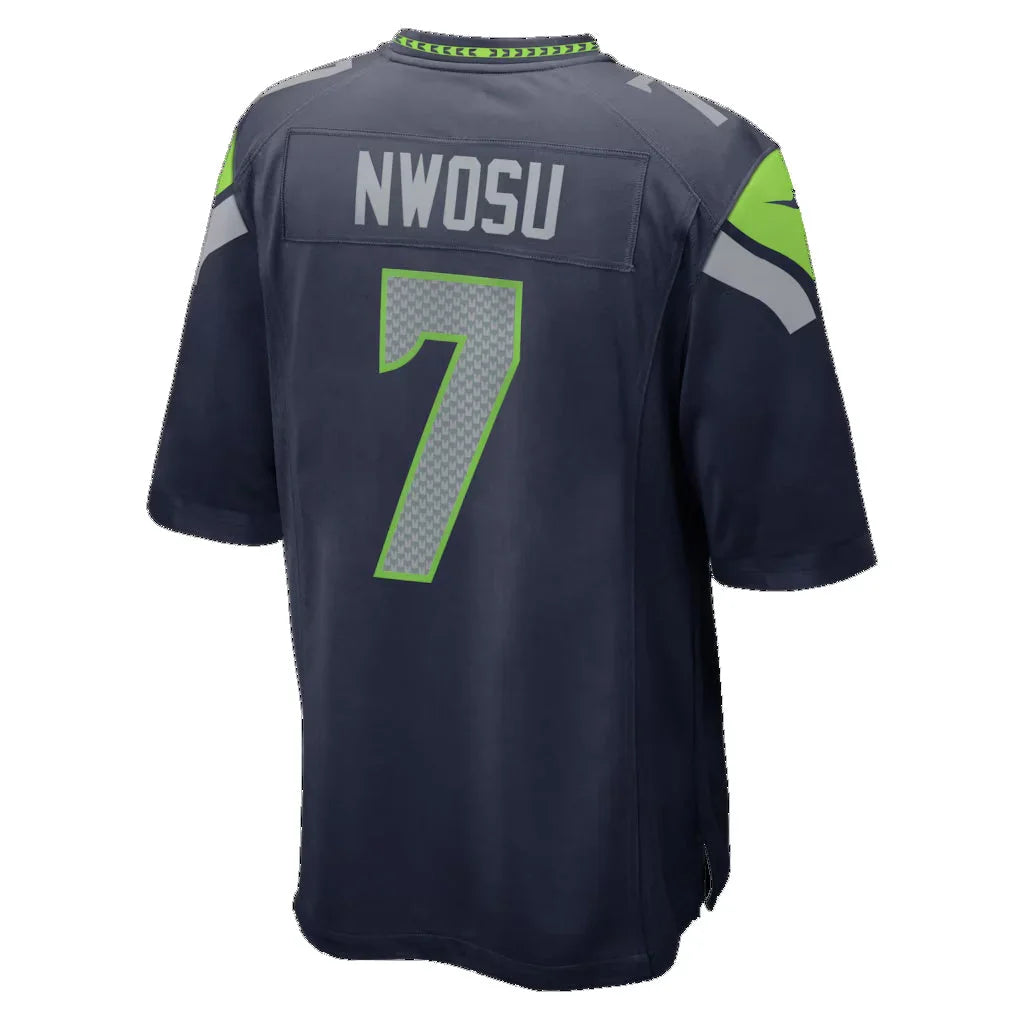 S.Seahawks #7 Uchenna Nwosu College Navy Team Game Jersey