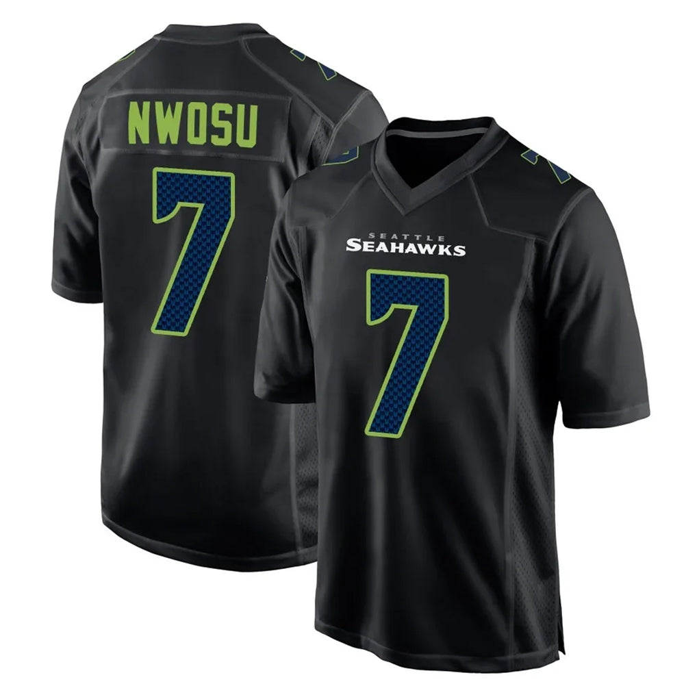 Seanshop S.Seahawks #7 Uchenna Nwosu Player Black Limited Fashion Home Game Stitched Jerseys