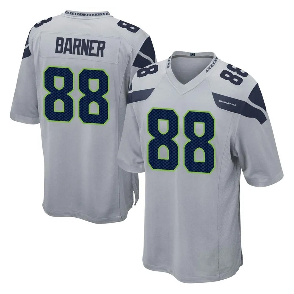 Seanshop S.Seahawks #88 AJ Barner Player Gray Home Game Stitched Jerseys