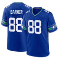 Seanshop S.Seahawks #88 AJ Barner Player Royal Throwback Home Game Stitched Jerseys