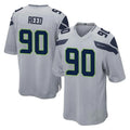 Seanshop S.Seahawks #90 Jarran Reed Player Gray Home Game Stitched Jerseys