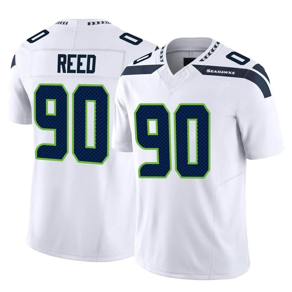 Seanshop S.Seahawks #90 Jarran Reed Player White Limited Vapor F.U.S.E. Home Game Stitched Jerseys
