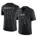 Seanshop S.Seahawks #91 Byron Murphy II Player Black Limited Reflective Home Game Stitched Jerseys