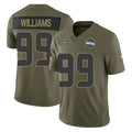 Seanshop S.Seahawks #99 Leonard Williams Player Olive 2025 Salute To Service Limited Home Game Stitched Jerseys
