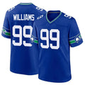 Seanshop S.Seahawks #99 Leonard Williams Player Royal Throwback Home Game Stitched Jerseys