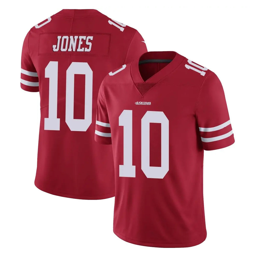 Seanshop SF.49ers #10 Mac Jones Player Red Limited Vapor Untouchable Home Game Stitched Jerseys