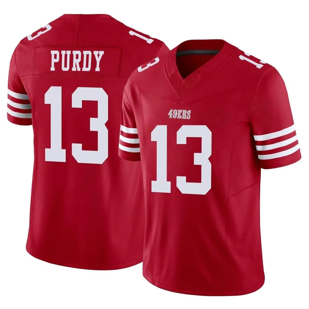 Seanshop SF.49ers #13 Brock Purdy Player Red Limited Vapor F.U.S.E. Home Game Stitched Jerseys