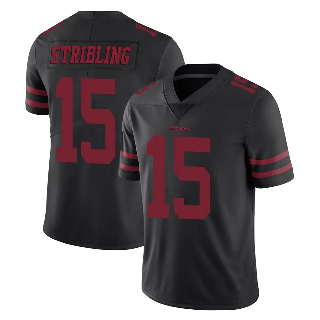 Seanshop SF.49ers #15 De'Zhaun Stribling Player Black Alternate Limited Vapor Untouchable Home Game Stitched Jerseys