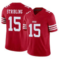 Seanshop SF.49ers #15 De'Zhaun Stribling Player Red Limited Vapor F.U.S.E. Home Game Stitched Jerseys