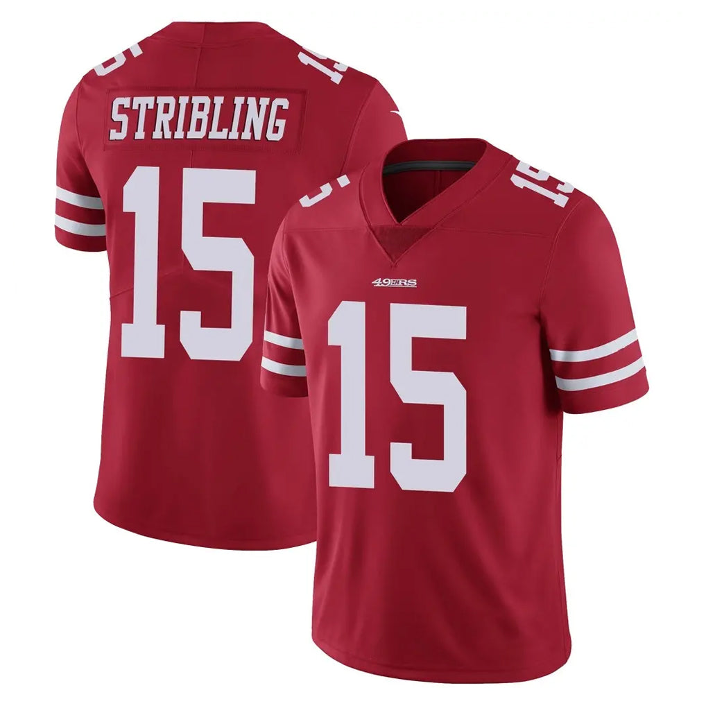 Seanshop SF.49ers #15 De'Zhaun Stribling Player Red Limited Vapor Untouchable Home Game Stitched Jerseys