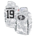 Seanshop SF.49ers #19 Deebo Samuel Sr. Player Arctic Camo Limited Salute to Service Pullover Hoodies Game Stitched Jerseys