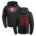 Seanshop SF.49ers #19 Deebo Samuel Sr. Player Black LOGO Pullover Hoodies Home Game Stitched Jerseys