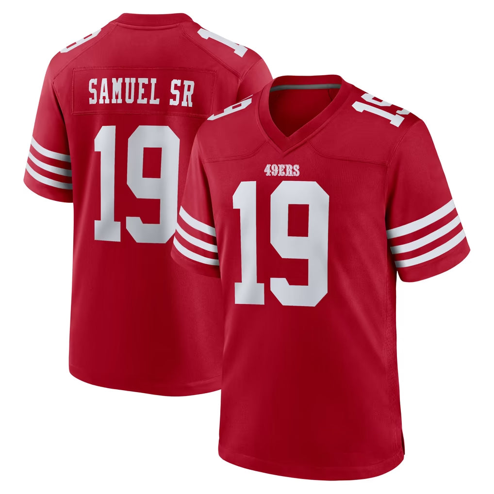 Seanshop SF.49ers #19 Deebo Samuel Sr. Player Red Game Home Stitched Jerseys