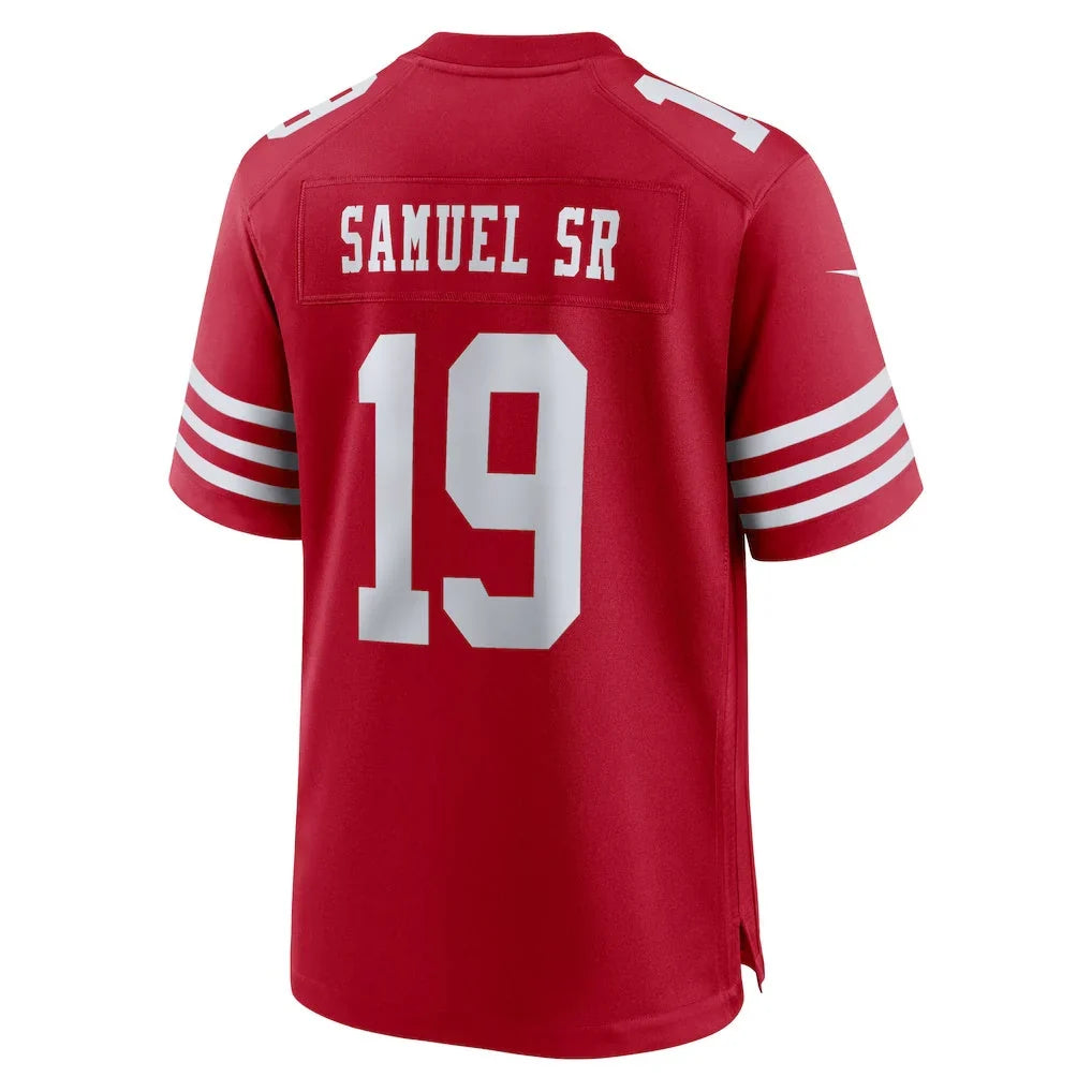 SF.49ers #19 Deebo Samuel Sr Scarlet Team Game Jersey