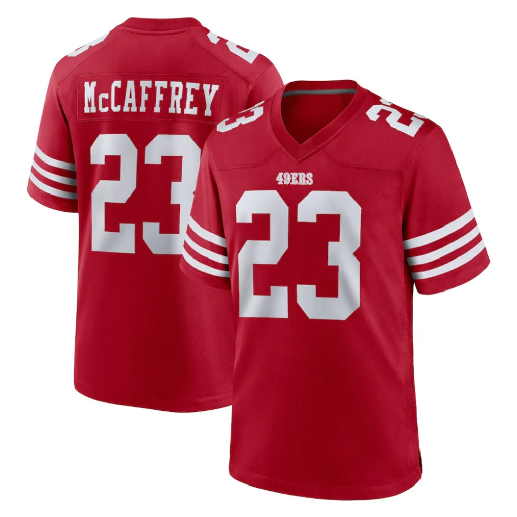 Seanshop SF.49ers #23 Christian McCaffrey Player Red Game Home Stitched Jerseys