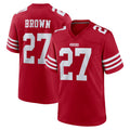 Seanshop SF.49ers #27 Ji'Ayir Brown Player Red Game Home Stitched Jerseys