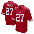 Seanshop SF.49ers #27 Ji'Ayir Brown Player Red Home Game Stitched Jerseys