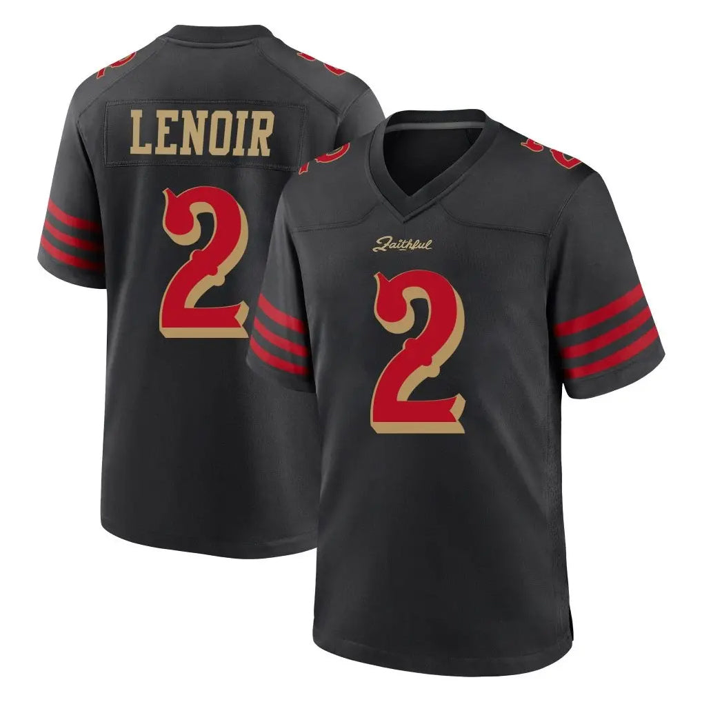 Seanshop SF.49ers #2 Deommodore Lenoir Player Black Rivalries Collection Home Game Stitched Jerseys