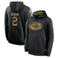 Seanshop SF.49ers #2 Deommodore Lenoir Player Black Salute to Service Sideline Performance Pullover Hoodies Home Game Stitched Jerseys