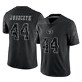 Seanshop SF.49ers #44 Kyle Juszczyk Player Black Limited Reflective Home Game Stitched Jerseys
