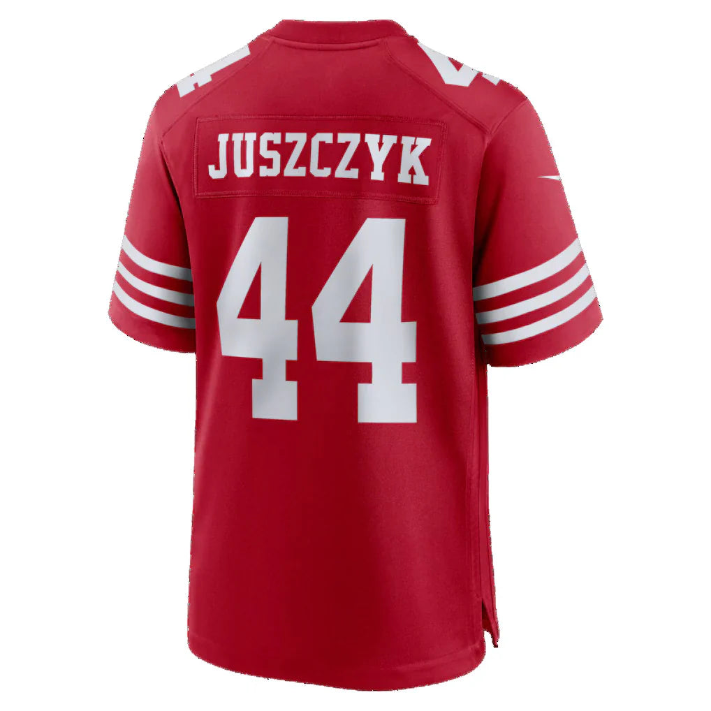 SF.49ers #44 Kyle Juszczyk Scarlet  80th Anniversary Game Stitched Jerseys