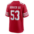 SF.49ers #53 Jaden Dugger Scarlet Team  Game Stitched Jerseys